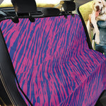 Pink And Blue Zebra Stripes Print Pet Car Back Seat Cover