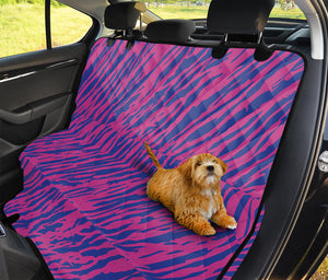 Pink And Blue Zebra Stripes Print Pet Car Back Seat Cover