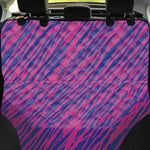 Pink And Blue Zebra Stripes Print Pet Car Back Seat Cover