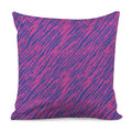 Pink And Blue Zebra Stripes Print Pillow Cover