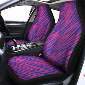 Pink And Blue Zebra Stripes Print Universal Fit Car Seat Covers