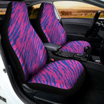 Pink And Blue Zebra Stripes Print Universal Fit Car Seat Covers