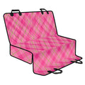 Pink And Green Plaid Pattern Print Pet Car Back Seat Cover