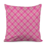 Pink And Green Plaid Pattern Print Pillow Cover
