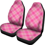Pink And Green Plaid Pattern Print Universal Fit Car Seat Covers