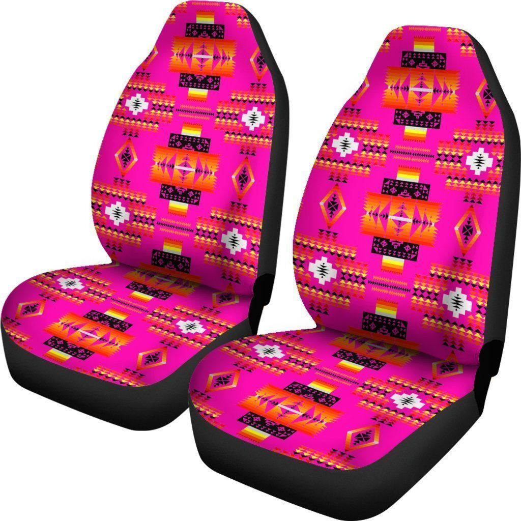 Pink And Orange Native Universal Fit Car Seat Covers GearFrost