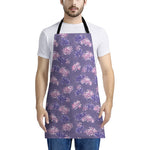 Pink And Purple Japanese Amaryllis Print Apron