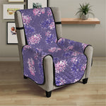 Pink And Purple Japanese Amaryllis Print Armchair Protector