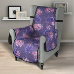 Pink And Purple Japanese Amaryllis Print Armchair Protector