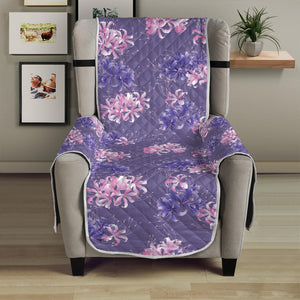 Pink And Purple Japanese Amaryllis Print Armchair Protector