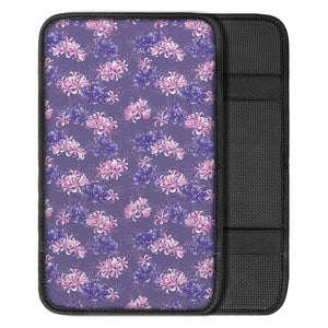 Pink And Purple Japanese Amaryllis Print Car Center Console Cover