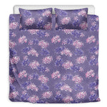 Pink And Purple Japanese Amaryllis Print Duvet Cover Bedding Set