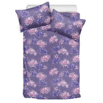Pink And Purple Japanese Amaryllis Print Duvet Cover Bedding Set