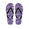 Pink And Purple Japanese Amaryllis Print Flip Flops