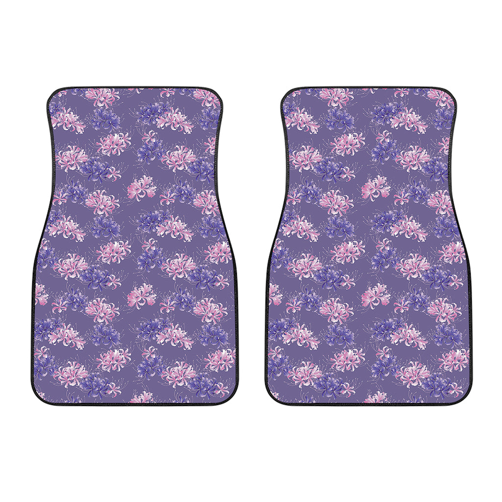 Pink And Purple Japanese Amaryllis Print Front Car Floor Mats