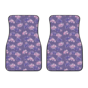 Pink And Purple Japanese Amaryllis Print Front Car Floor Mats