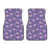 Pink And Purple Japanese Amaryllis Print Front Car Floor Mats