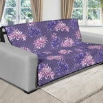 Pink And Purple Japanese Amaryllis Print Futon Protector