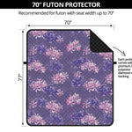 Pink And Purple Japanese Amaryllis Print Futon Protector