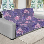 Pink And Purple Japanese Amaryllis Print Futon Protector