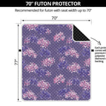 Pink And Purple Japanese Amaryllis Print Futon Protector