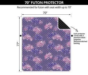 Pink And Purple Japanese Amaryllis Print Futon Protector