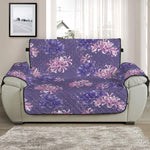 Pink And Purple Japanese Amaryllis Print Half Sofa Protector