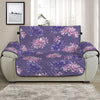 Pink And Purple Japanese Amaryllis Print Half Sofa Protector