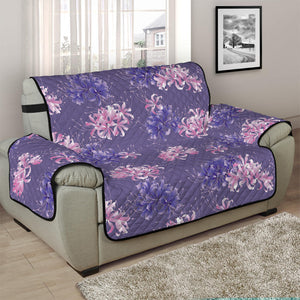 Pink And Purple Japanese Amaryllis Print Half Sofa Protector