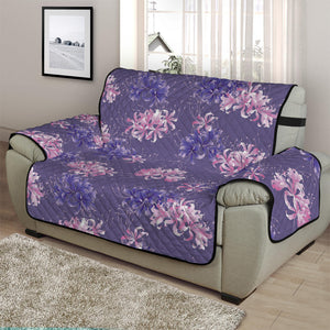 Pink And Purple Japanese Amaryllis Print Half Sofa Protector