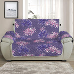 Pink And Purple Japanese Amaryllis Print Half Sofa Protector