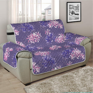 Pink And Purple Japanese Amaryllis Print Half Sofa Protector