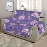 Pink And Purple Japanese Amaryllis Print Half Sofa Protector