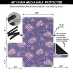 Pink And Purple Japanese Amaryllis Print Half Sofa Protector