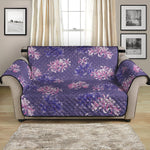 Pink And Purple Japanese Amaryllis Print Loveseat Protector