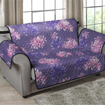 Pink And Purple Japanese Amaryllis Print Loveseat Protector