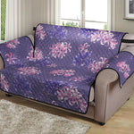 Pink And Purple Japanese Amaryllis Print Loveseat Protector