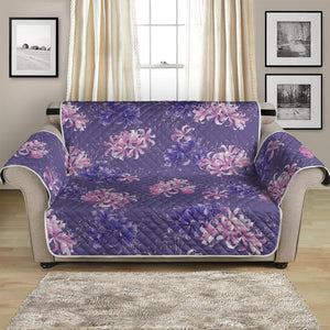 Pink And Purple Japanese Amaryllis Print Loveseat Protector