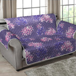 Pink And Purple Japanese Amaryllis Print Loveseat Protector