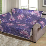 Pink And Purple Japanese Amaryllis Print Loveseat Protector