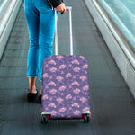 Pink And Purple Japanese Amaryllis Print Luggage Cover