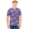 Pink And Purple Japanese Amaryllis Print Men's T-Shirt