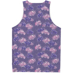 Pink And Purple Japanese Amaryllis Print Men's Tank Top