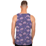 Pink And Purple Japanese Amaryllis Print Men's Tank Top