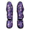 Pink And Purple Japanese Amaryllis Print Muay Thai Shin Guard