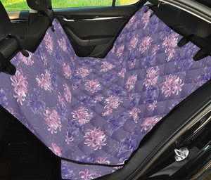 Pink And Purple Japanese Amaryllis Print Pet Car Back Seat Cover