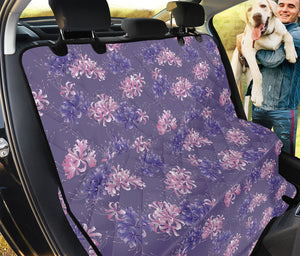 Pink And Purple Japanese Amaryllis Print Pet Car Back Seat Cover