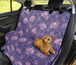 Pink And Purple Japanese Amaryllis Print Pet Car Back Seat Cover