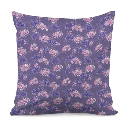 Pink And Purple Japanese Amaryllis Print Pillow Cover