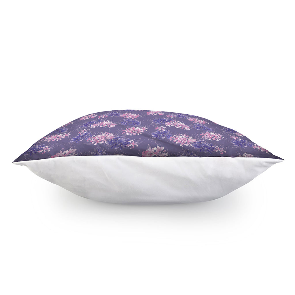 Pink And Purple Japanese Amaryllis Print Pillow Cover